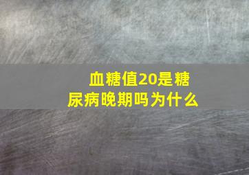 血糖值20是糖尿病晚期吗为什么