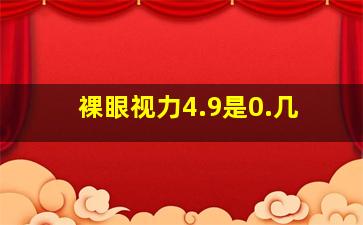 裸眼视力4.9是0.几