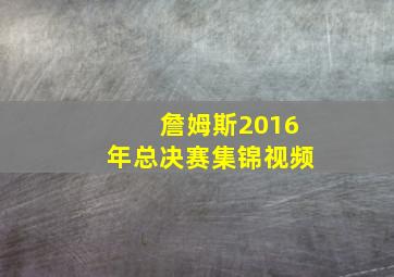 詹姆斯2016年总决赛集锦视频