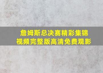 詹姆斯总决赛精彩集锦视频完整版高清免费观影