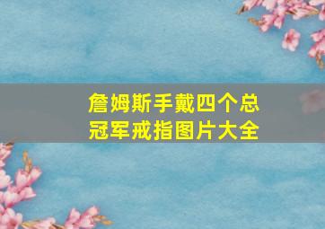 詹姆斯手戴四个总冠军戒指图片大全