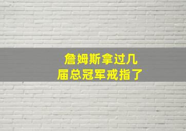 詹姆斯拿过几届总冠军戒指了