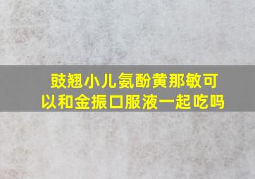 豉翘小儿氨酚黄那敏可以和金振口服液一起吃吗