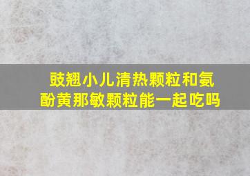 豉翘小儿清热颗粒和氨酚黄那敏颗粒能一起吃吗