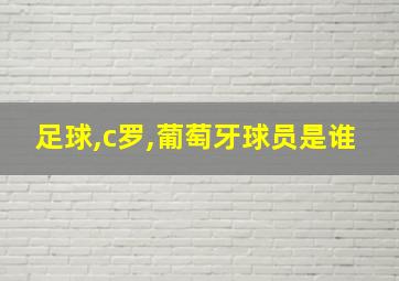 足球,c罗,葡萄牙球员是谁