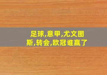 足球,意甲,尤文图斯,转会,欧冠谁赢了