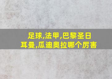 足球,法甲,巴黎圣日耳曼,瓜迪奥拉哪个厉害