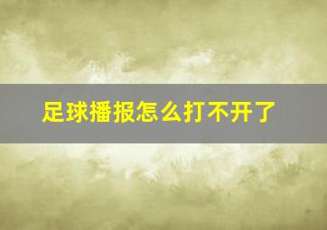 足球播报怎么打不开了