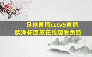 足球直播cctv5直播欧洲杯回放在线观看免费