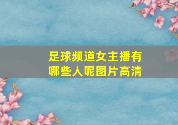 足球频道女主播有哪些人呢图片高清