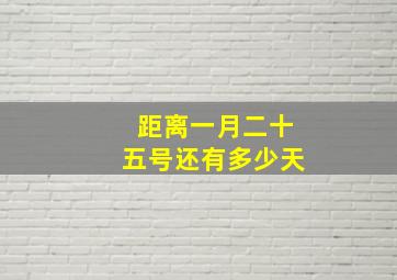 距离一月二十五号还有多少天