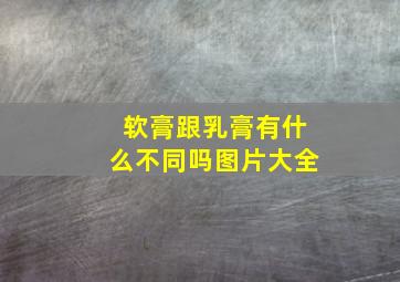 软膏跟乳膏有什么不同吗图片大全