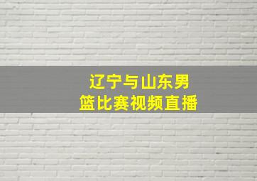 辽宁与山东男篮比赛视频直播