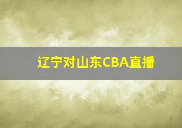 辽宁对山东CBA直播