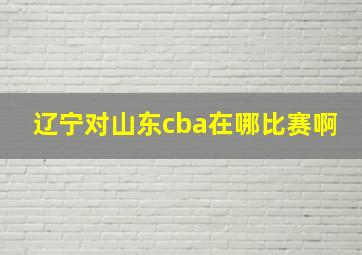 辽宁对山东cba在哪比赛啊