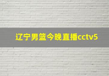 辽宁男篮今晚直播cctv5