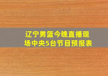 辽宁男篮今晚直播现场中央5台节目预报表