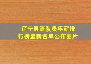 辽宁男篮队员年薪排行榜最新名单公布图片