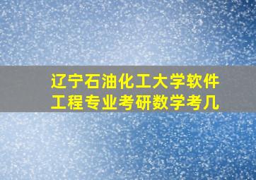 辽宁石油化工大学软件工程专业考研数学考几