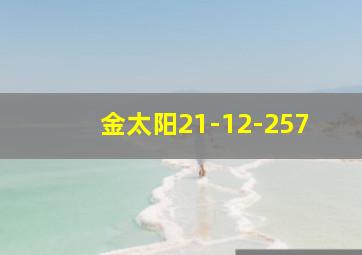 金太阳21-12-257