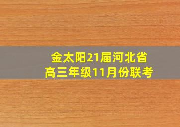 金太阳21届河北省高三年级11月份联考