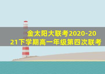 金太阳大联考2020-2021下学期高一年级第四次联考