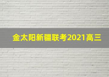 金太阳新疆联考2021高三