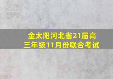 金太阳河北省21届高三年级11月份联合考试