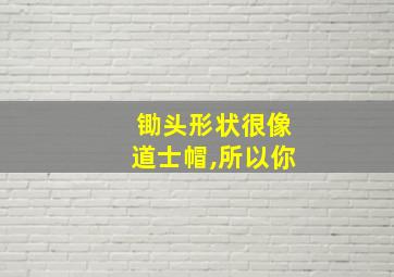 锄头形状很像道士帽,所以你