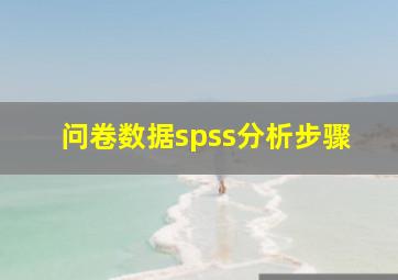 问卷数据spss分析步骤