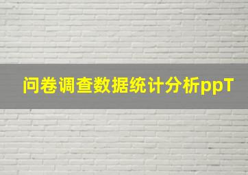 问卷调查数据统计分析ppT