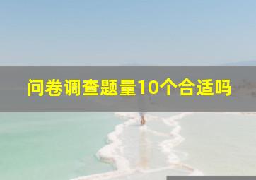 问卷调查题量10个合适吗