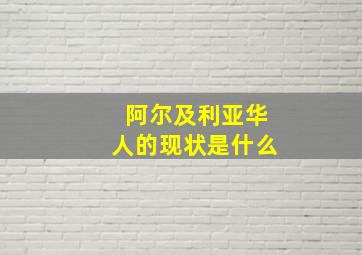 阿尔及利亚华人的现状是什么