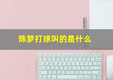 陈梦打球叫的是什么