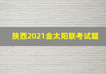 陕西2021金太阳联考试题