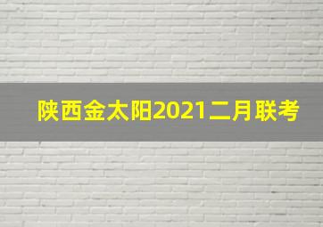 陕西金太阳2021二月联考