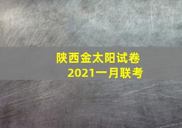 陕西金太阳试卷2021一月联考