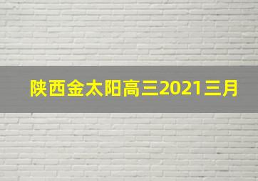 陕西金太阳高三2021三月