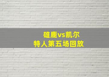 雄鹿vs凯尔特人第五场回放