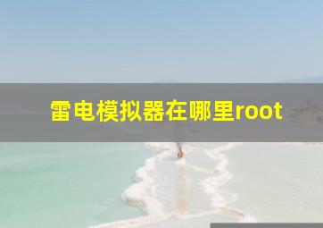 雷电模拟器在哪里root