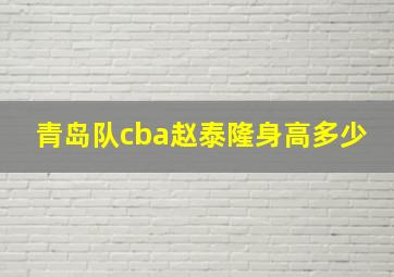 青岛队cba赵泰隆身高多少