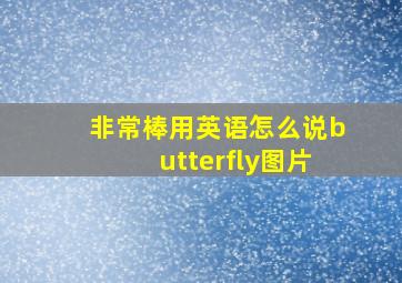 非常棒用英语怎么说butterfly图片