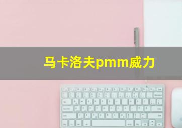 马卡洛夫pmm威力