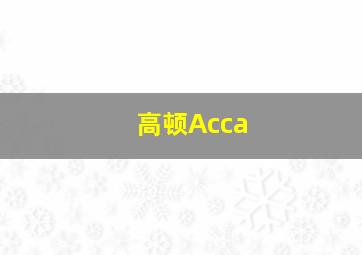 高顿Acca