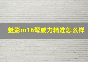 魅影m16弩威力精准怎么样