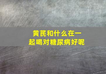 黄芪和什么在一起喝对糖尿病好呢